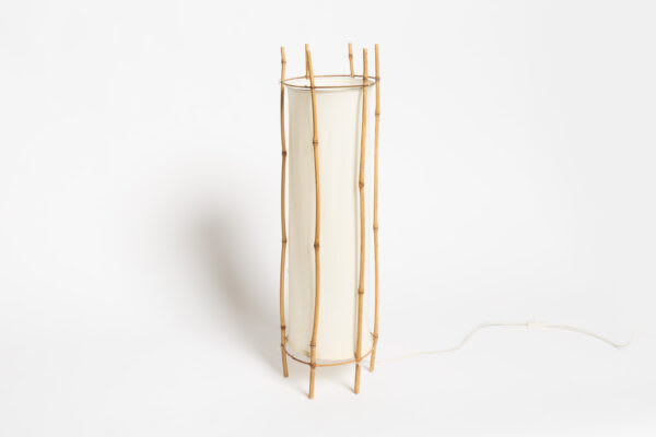 In the style of Louis Sognot — Bamboo floor lamp
