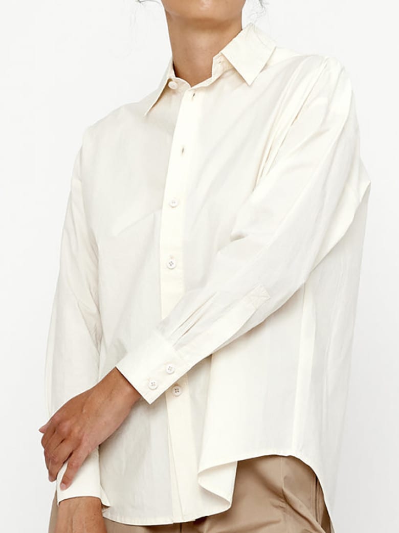 Papery Dolman Shirt Off White