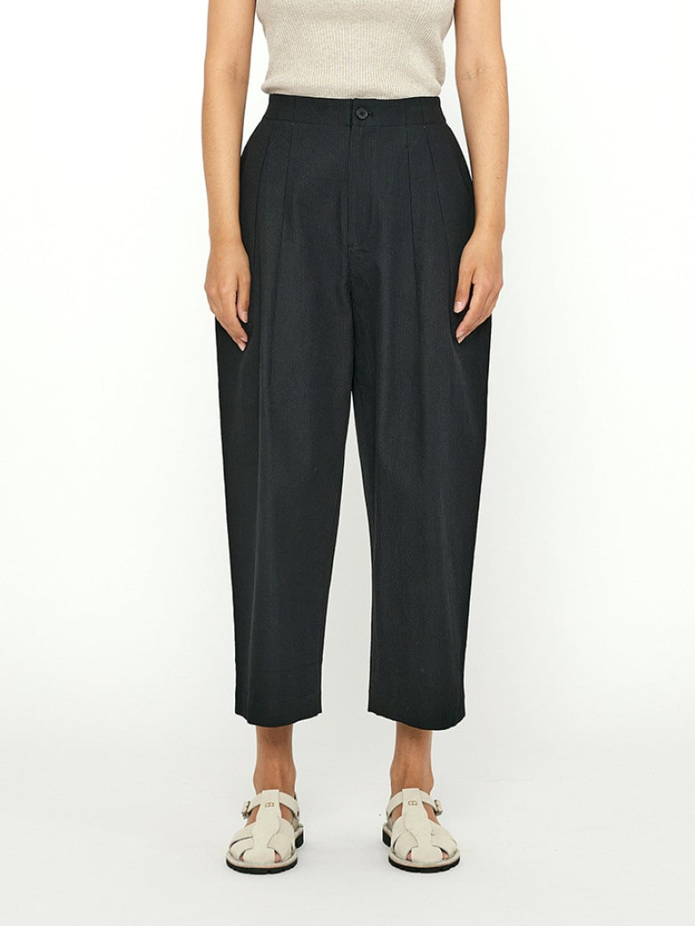 Pleated Trouser Black Stripe Edition