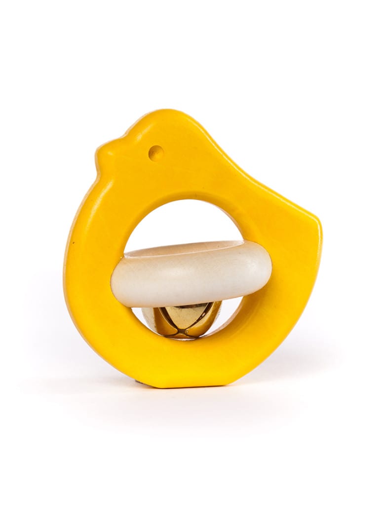 Bird Rattle With Bell Yellow