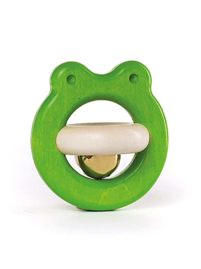 Frog Rattle With Bell Green
