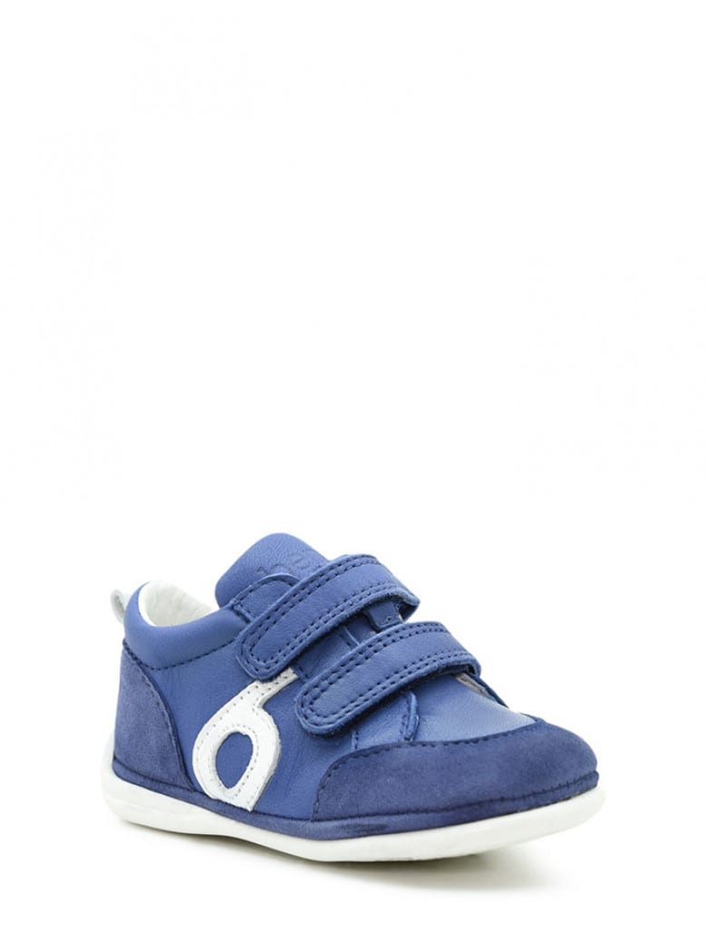 Myrtille Logo First Steps Shoes Blue