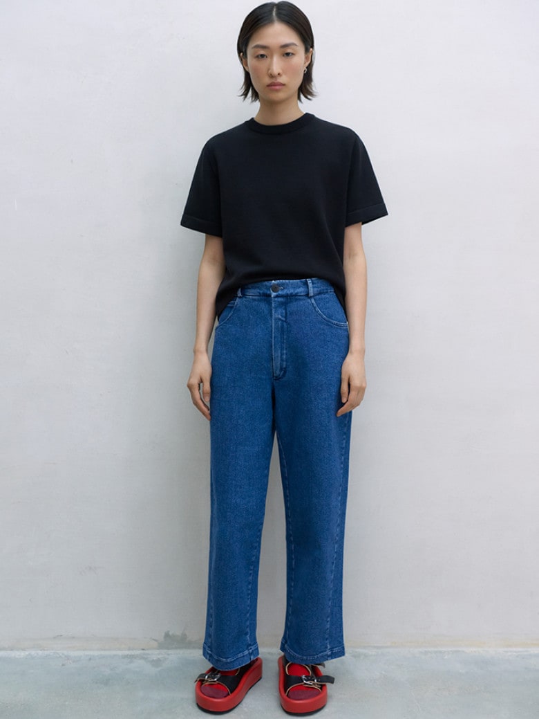 Straight Denim Pants Indigo