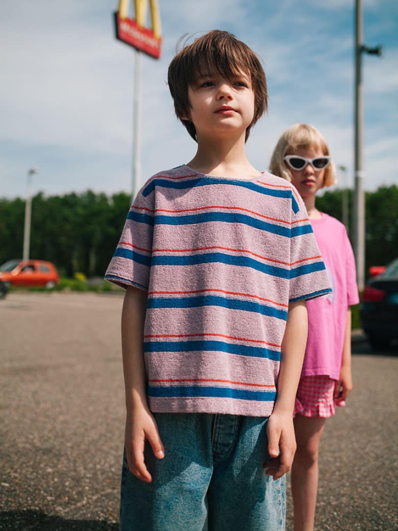 Striped Towel T-Shirt Breezy Lilac