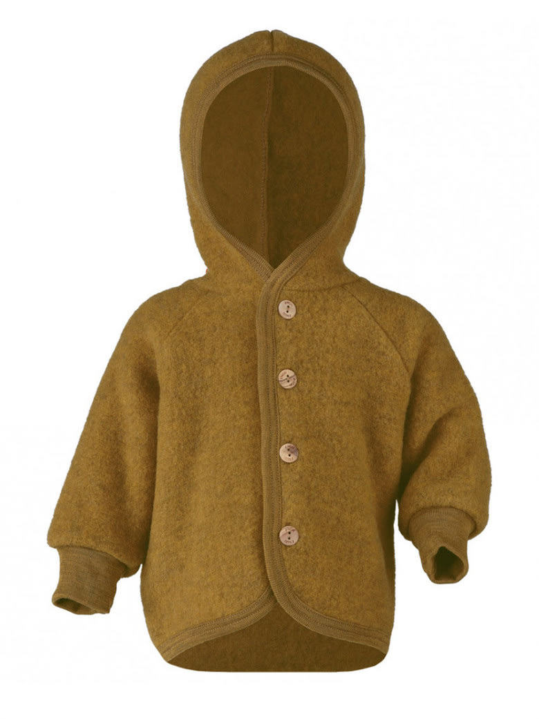 Baby Fleece Hoody Jacket Safran Melange