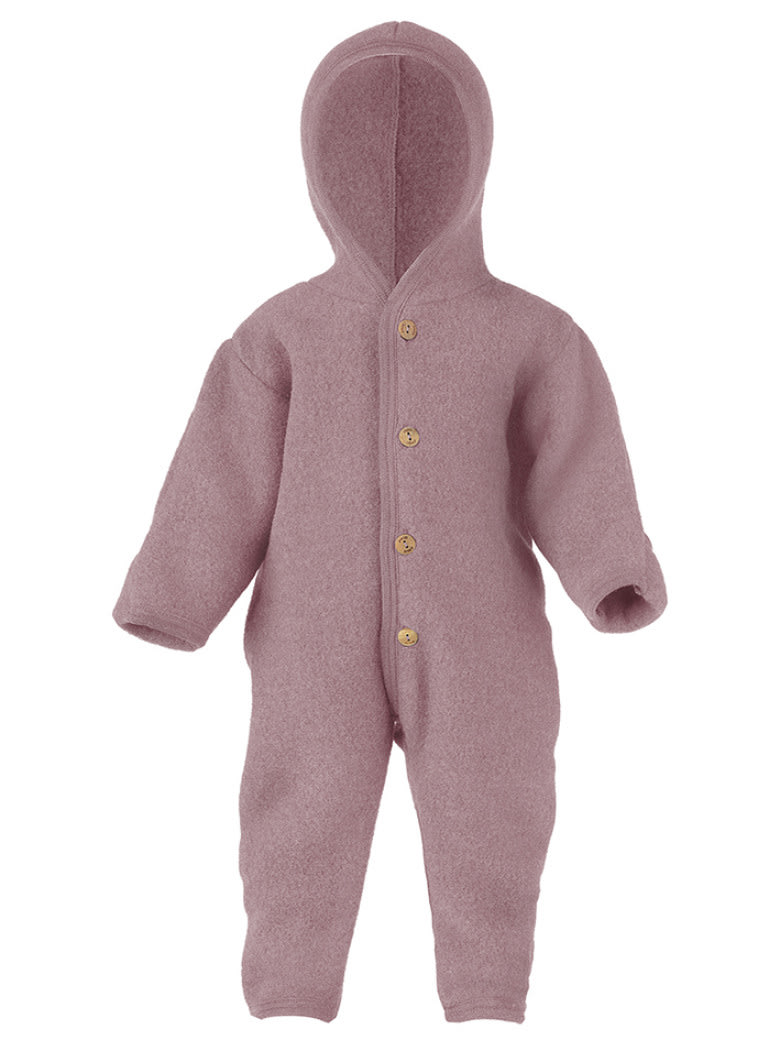 Baby Fleece Overall Rosewood Melange