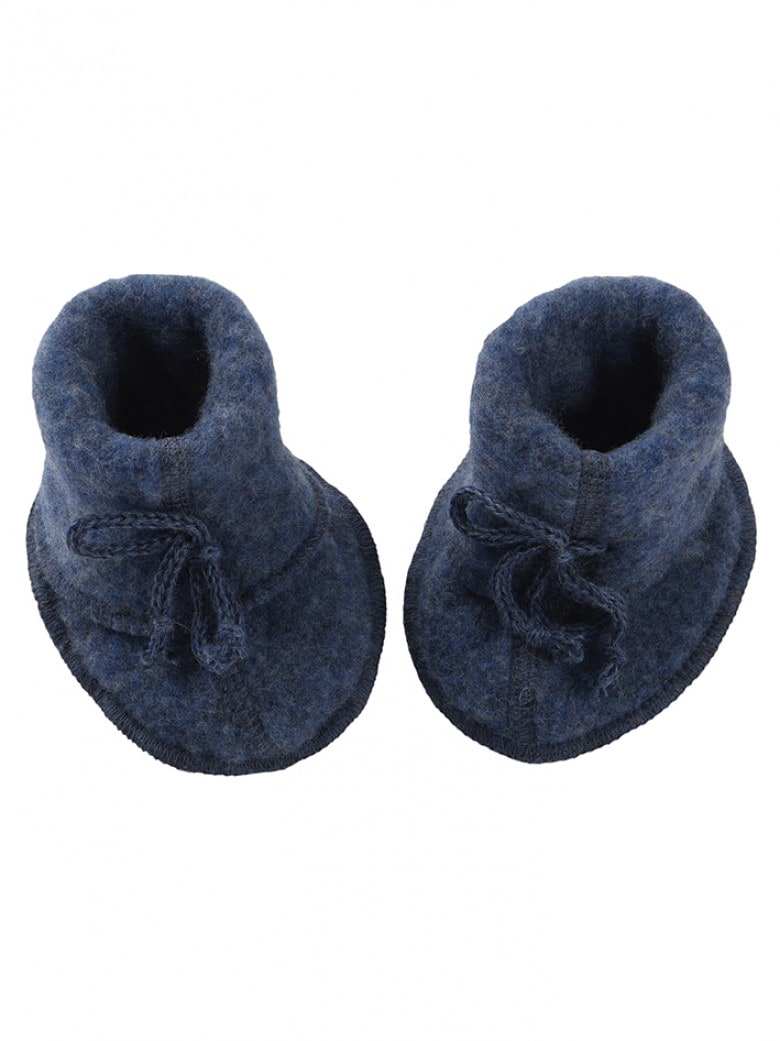 Baby Fleece Shoes Blue Melange