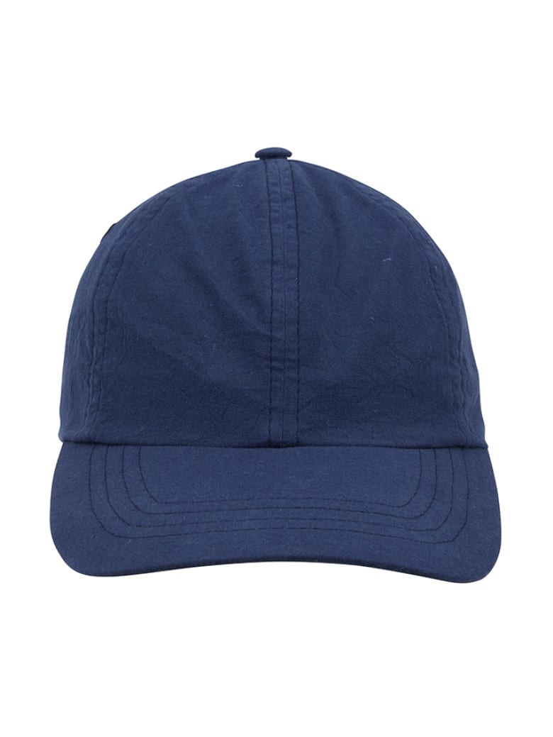 6 Panel Cap Ash Navy Crinkle