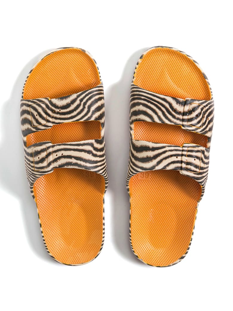 Zazu Sol Slides Zebra Print