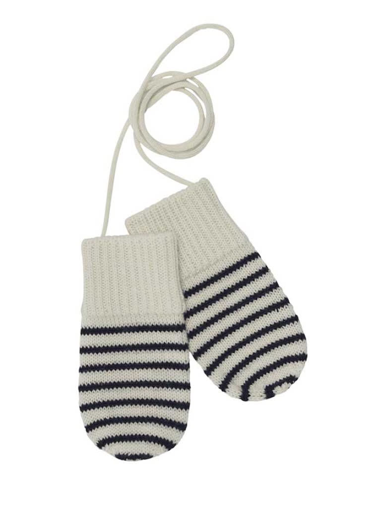 Baby Mittens Ecru Dark Navy 