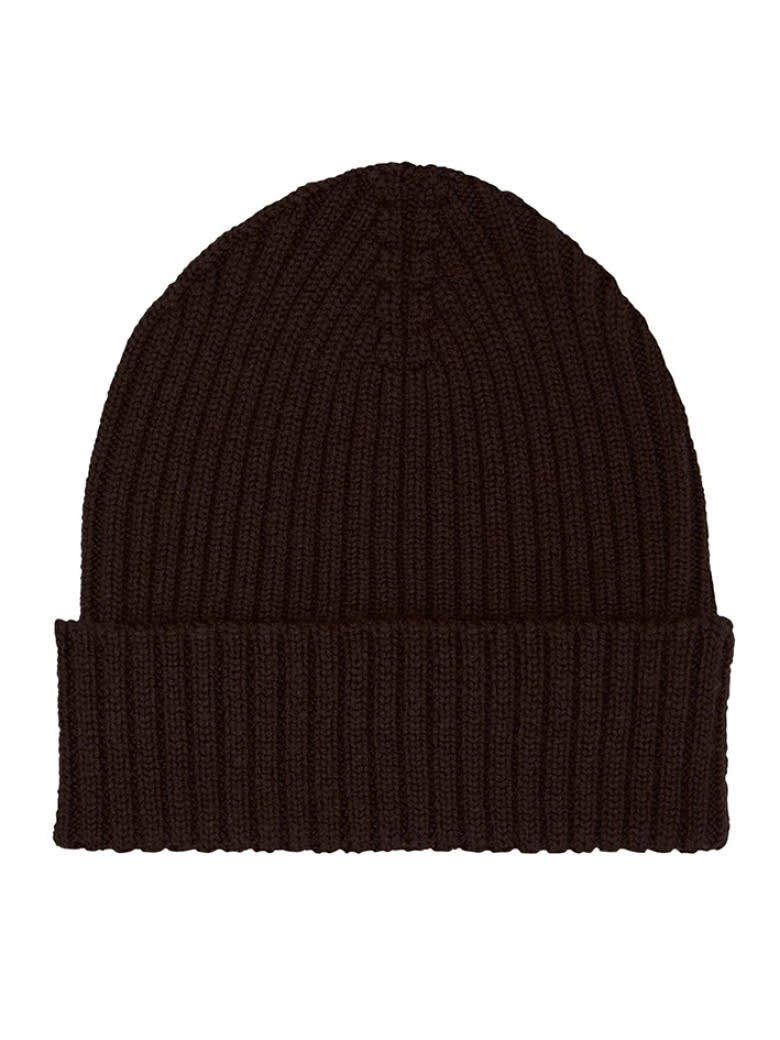 Rib Beanie Walnut