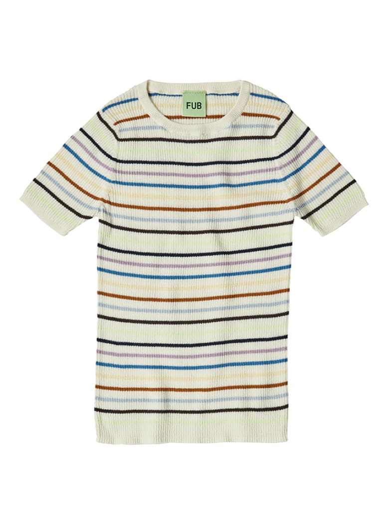 Rib Tee Multi Stripe