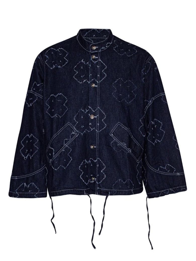 ジャケット・アウター HENRIK VIBSKOV LETTER DENIM JACKET   MM6 Henrik Vibskov Denim Jacket in Blue White Blur – No.6 Store