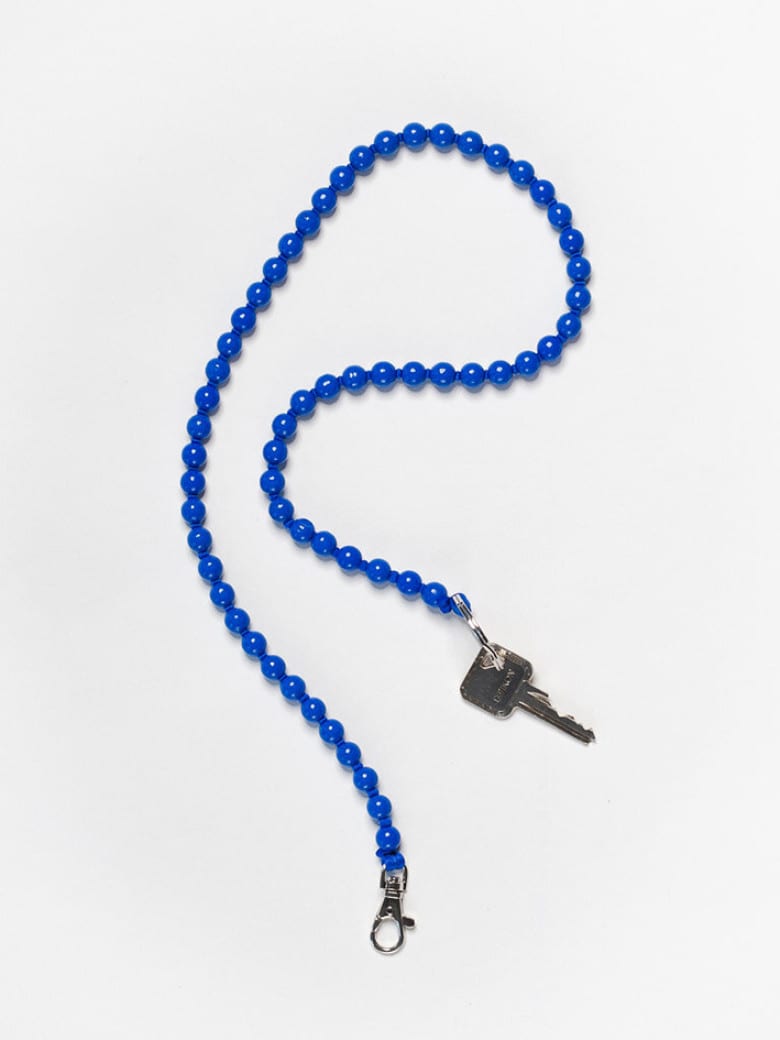 Pearl Keychain Long Blue Blue