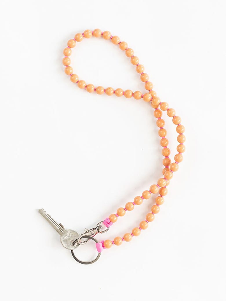 Pearl Keychain Long Peach Pink