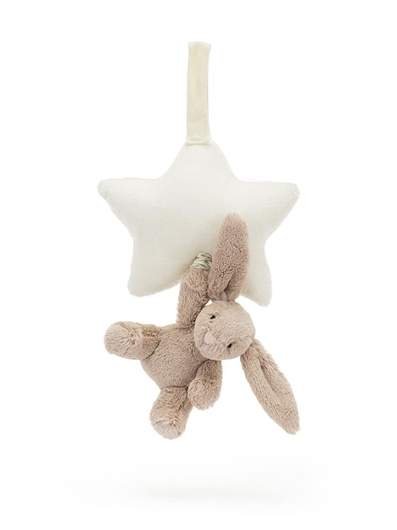 Bashful Beige Bunny Star Musical Pull