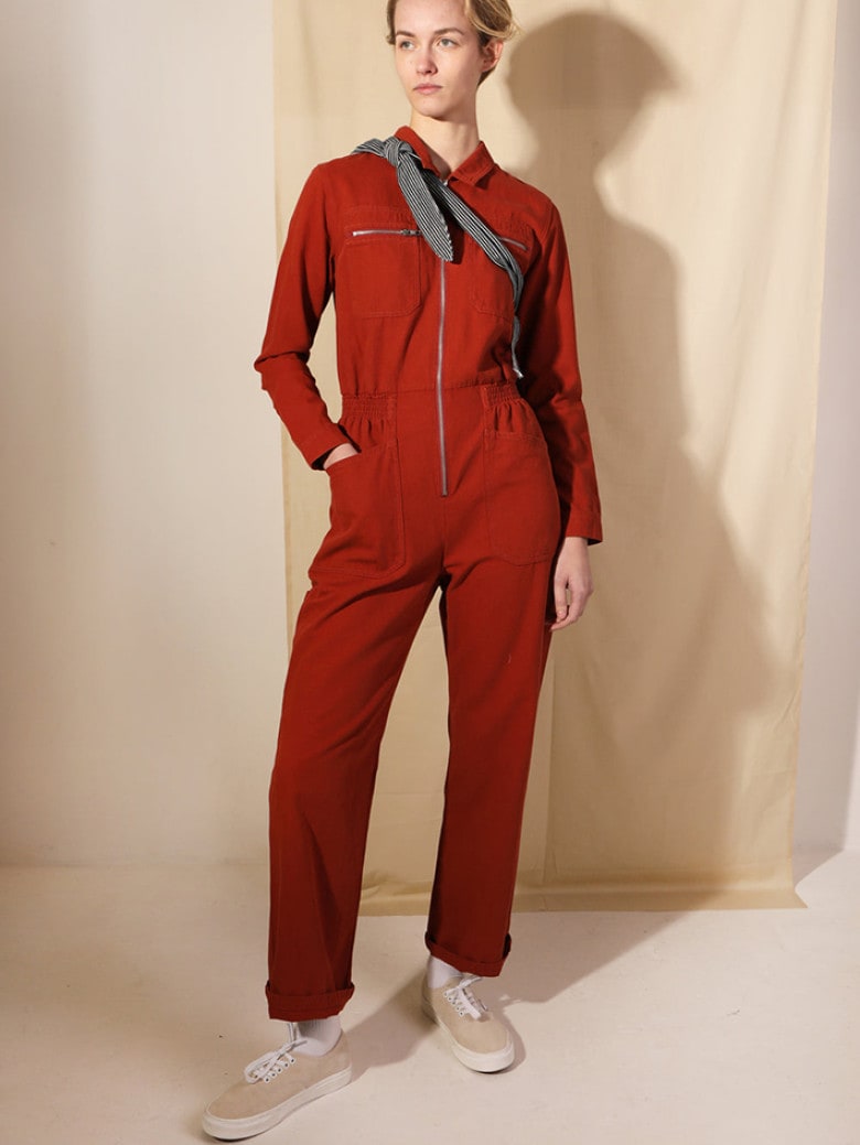 Danny Longsleeve Boilersuit Rust