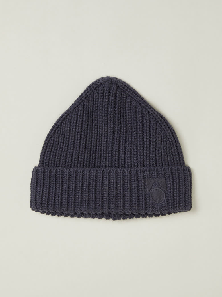 Knitted Beanie Blue Black