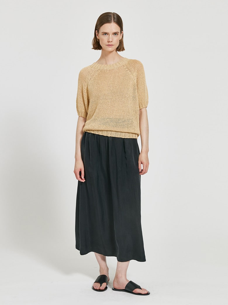 Mina Shortsleeve Raglan Sweater Oat Beige