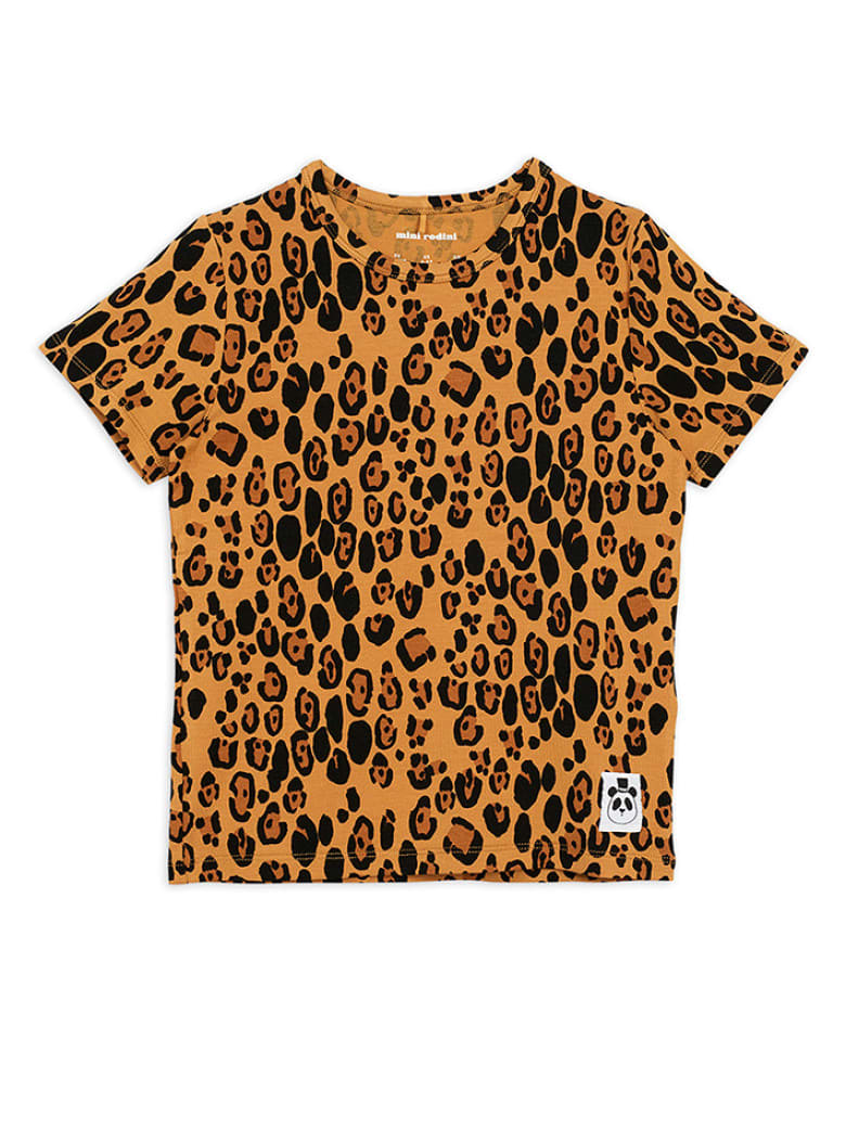 Basic Leopard SS Tee Beige