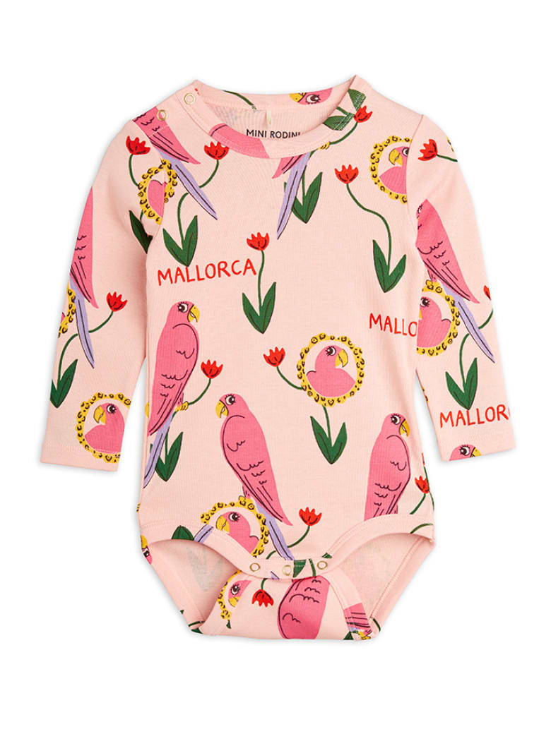 Parrots AOP LS Body Pink