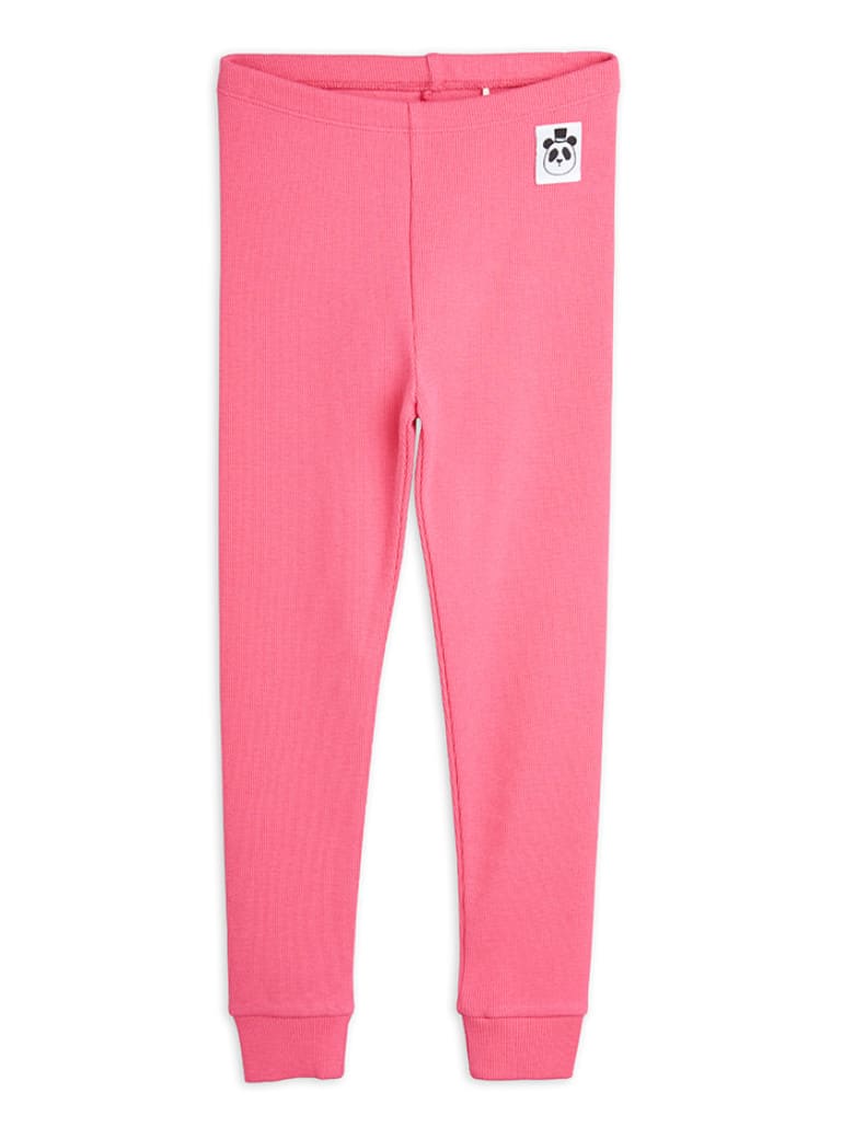 Solid Rib Leggings Pink