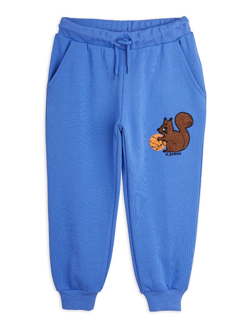 Squirrel Chenille EMB Sweatpants Blue