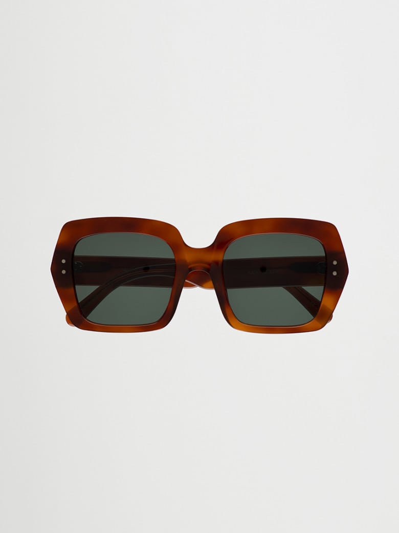 Kaia Sunglasses Amber / Green Solid Lens
