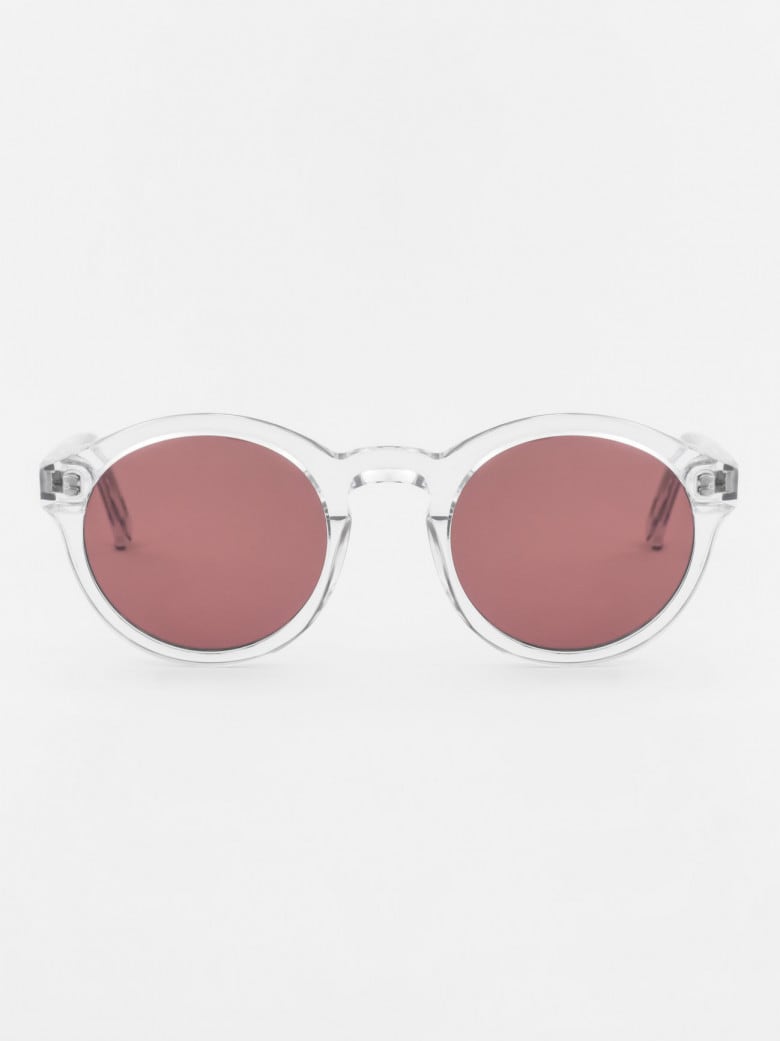 Barstow Sunglasses Crystal / Pink Solid Lens