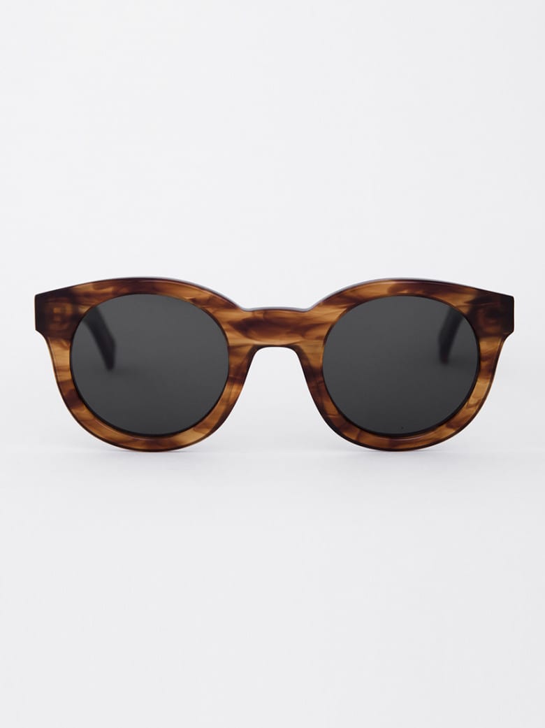 Shiro Sunglasses Amber / Grey Solid Lens