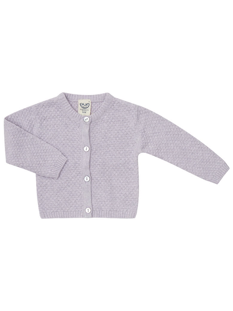 Popcorn Cardigan Lavender