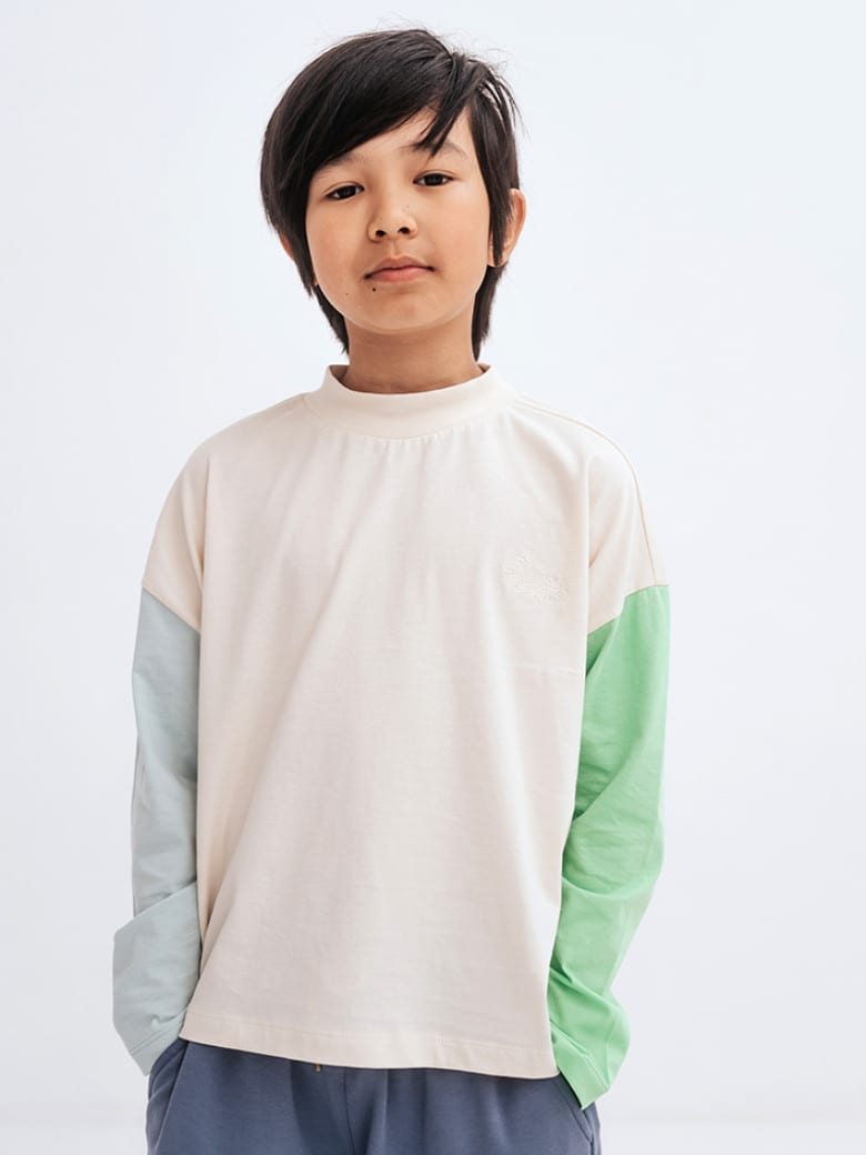 Boxy Long Sleeve Color Block