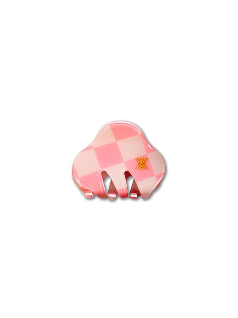 Hair Clamp Small Soft Pink Bb Check