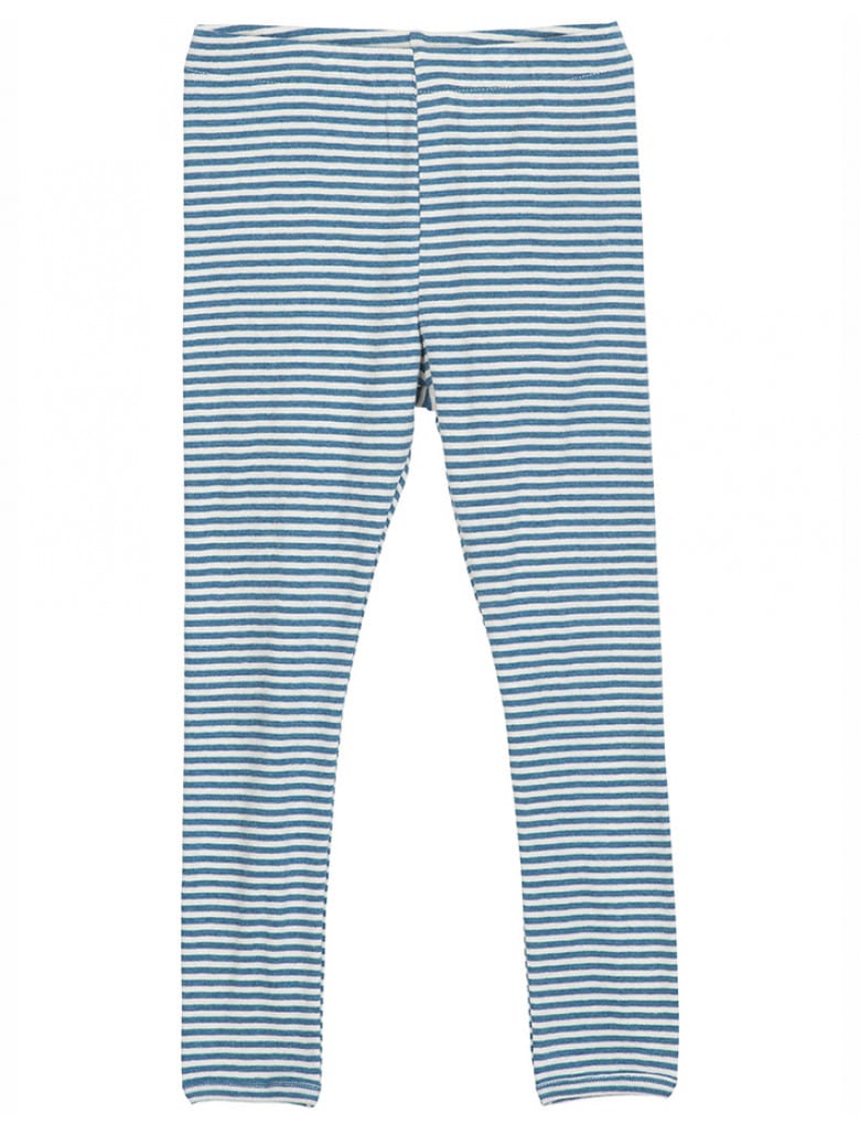  Rib Leggings Stripe Sky/Offwhite