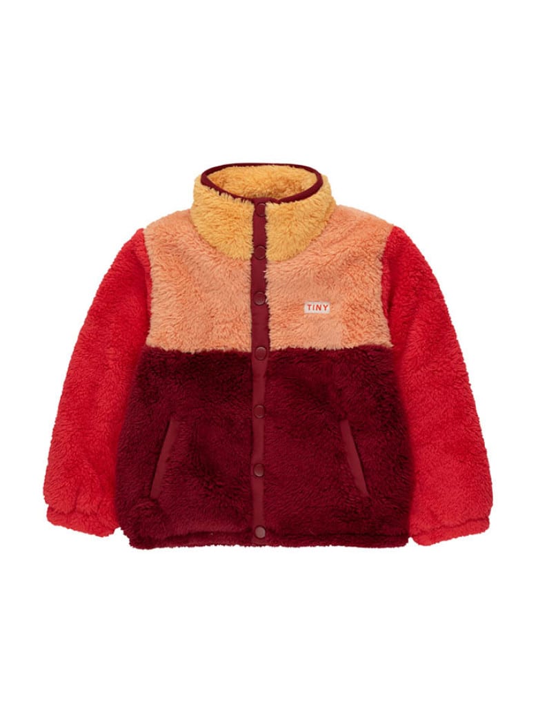 Color block sherpa jacket sales