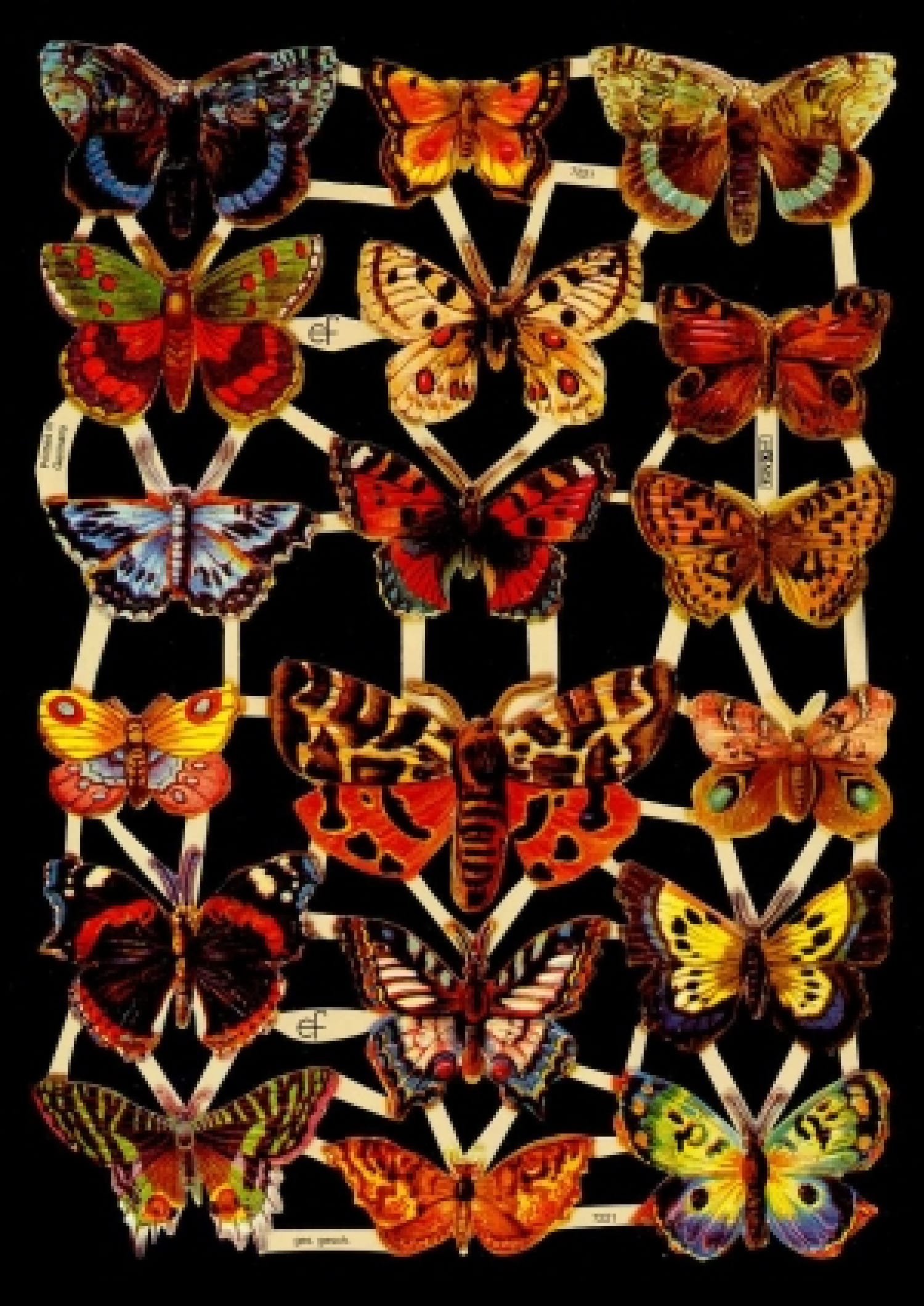 Glanzbilder 18 Schmetterlinge Jugendtraum