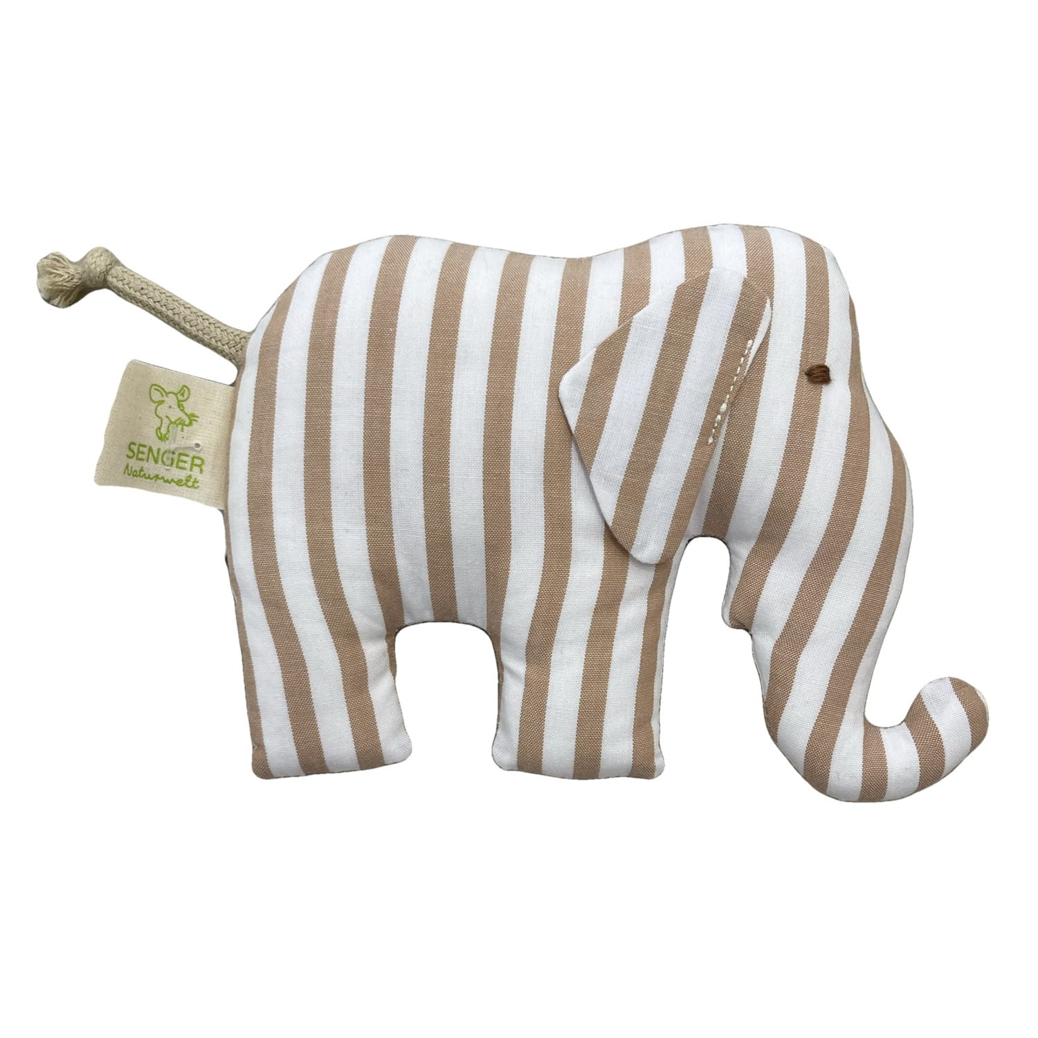 Greiftier Elefant, Beige Gestreift