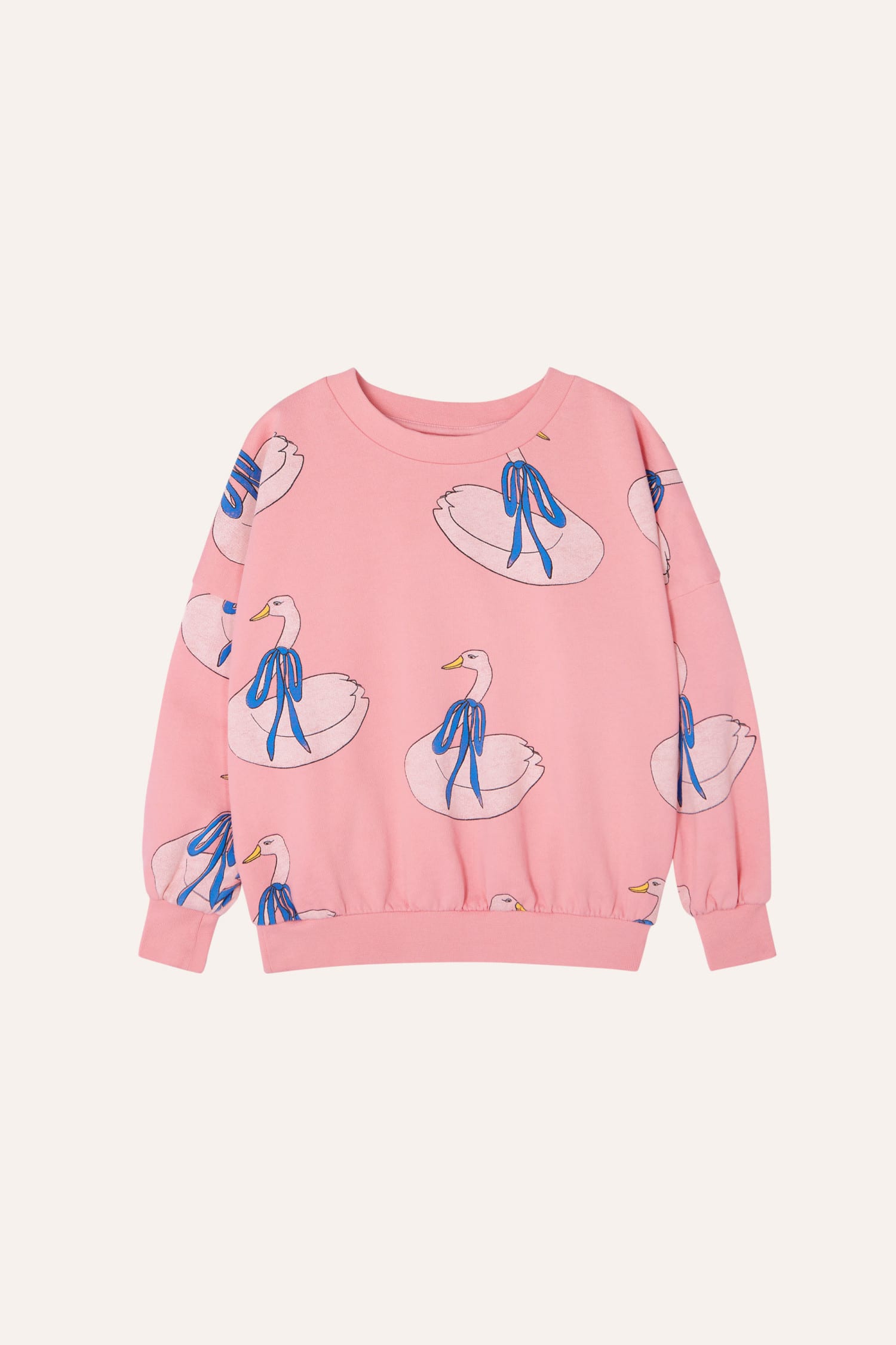 Oversized Sweatshirt Swans Allover