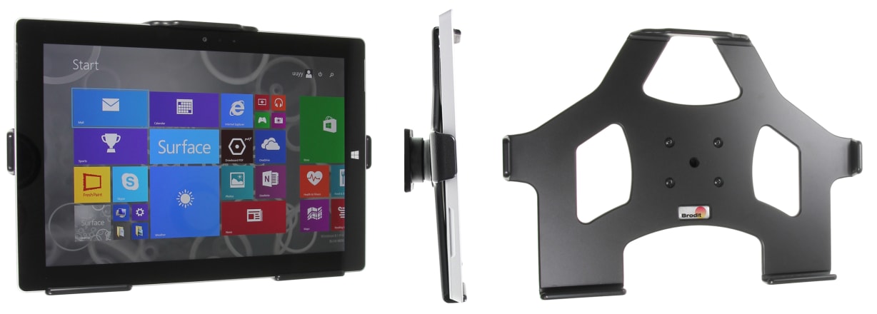 Passive holder with tilt swivel for Microsoft Surface 3