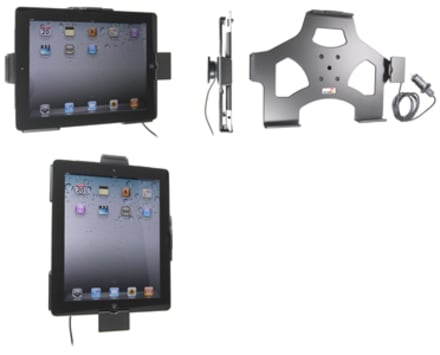 Active holder with USB-cable and cig-plug adapter for Apple iPad 2 (A1395, A1396, A1397)