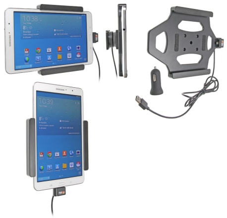 Active holder with USB-cable and cig-plug adapter for Samsung Galaxy Tab PRO 8.4 SM-T320