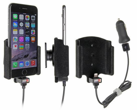 Active holder with USB-cable and cig-plug adapter for Apple iPhone 6S