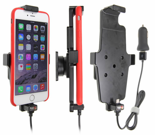 Active holder with USB-cable and cig-plug adapter for Apple iPhone 7 Plus