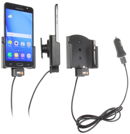 Active holder with USB-cable and cig-plug adapter for Samsung Galaxy J5 (2016)