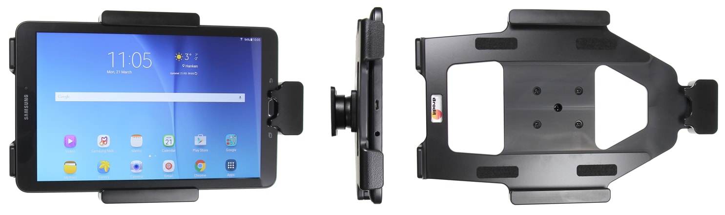 Holder with spring-lock for Samsung Galaxy Tab E 9.6