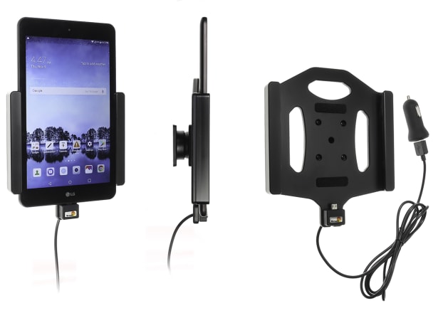 Active holder with USB-cable and cig-plug adapter for LG G Pad F2 8.0