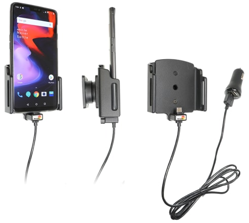 Active holder with USB-cable and cig-plug adapter for OnePlus 6T