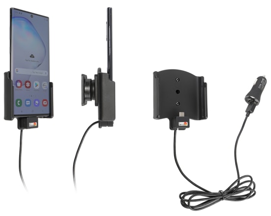 Active holder with USB-cable and cig-plug adapter for Samsung Galaxy Note 10+ SM-N975