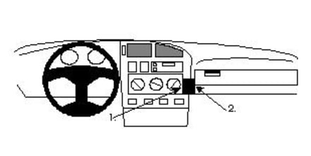 ProClip for Volkswagen Golf III Cabrio 94-99 (LHD)