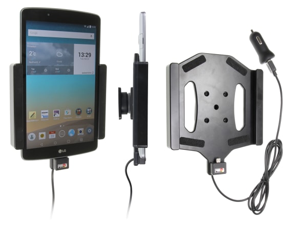 Active holder with USB-cable and cig-plug adapter for LG G Pad F 8.0